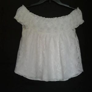 Mossimo XS/TP Lace Lined Stretch Top